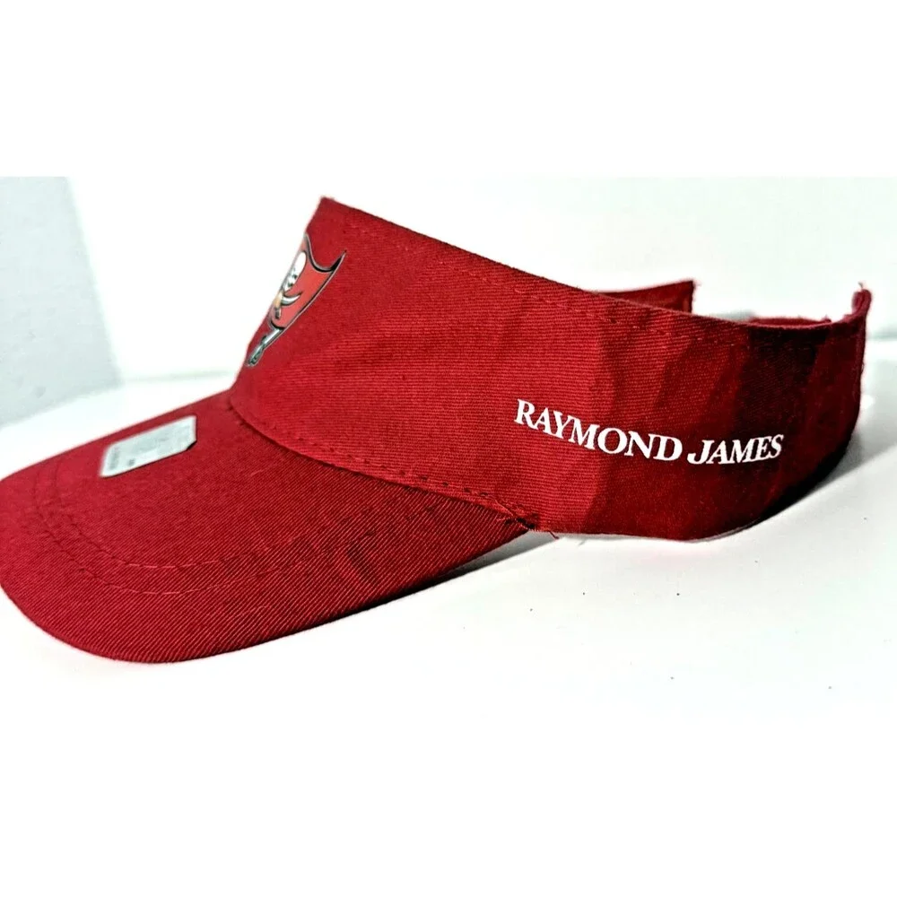 Tampa Bay Buccaneers Visor NFL 100 Season Raymond James Adjustable Red Cap